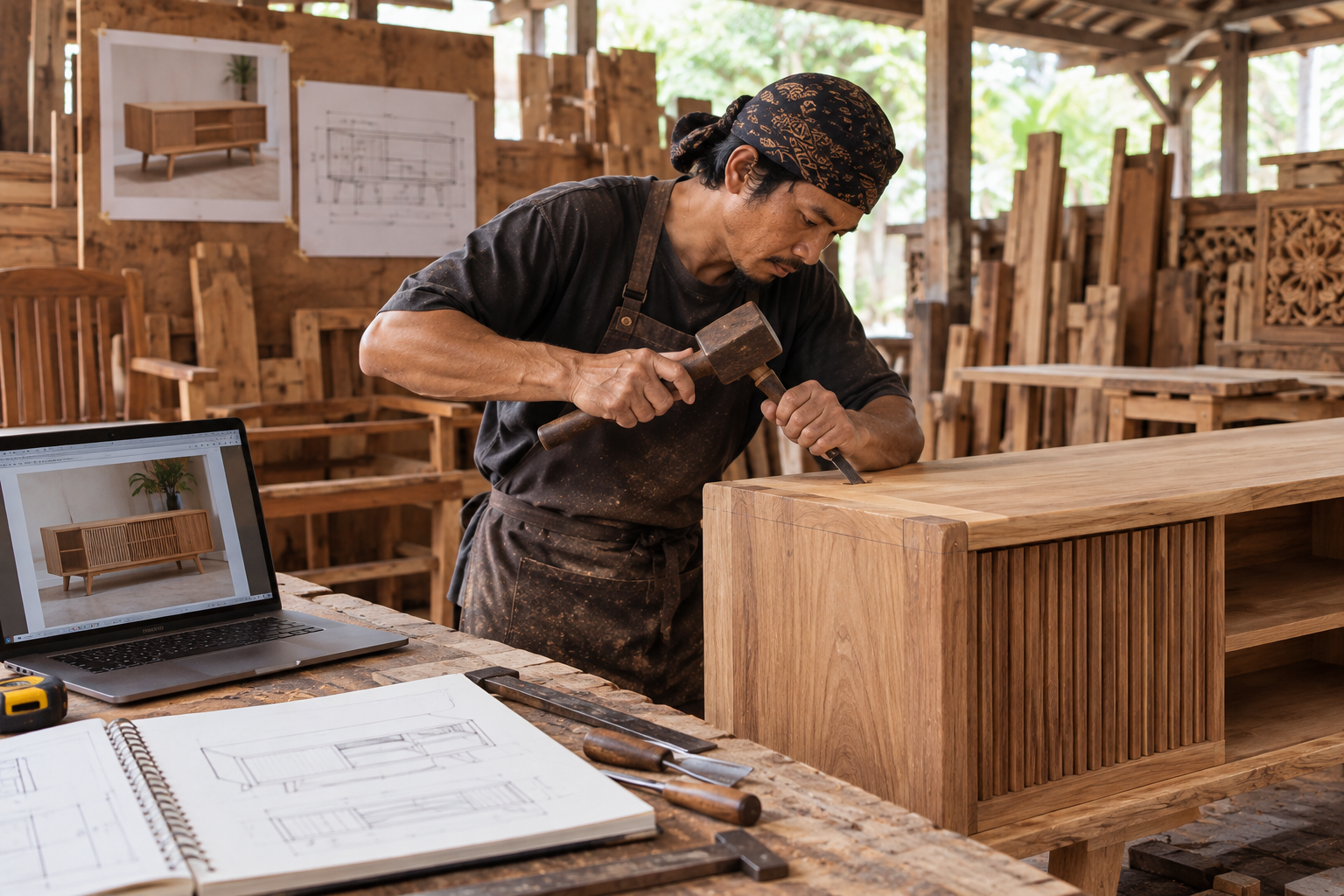 custom furniture kayu jati