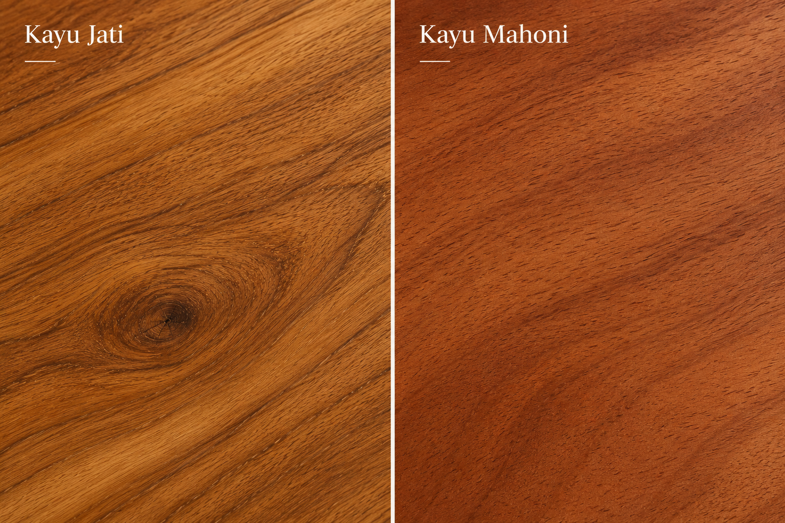kayu jati vs mahoni